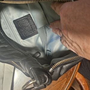 Authentic Black Leather Coach Purse